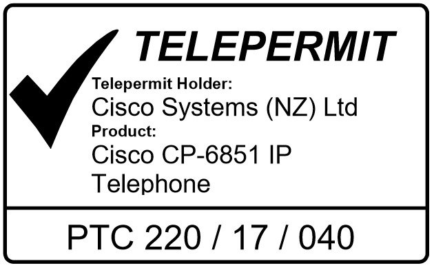 Telefon Cisco IP 6851 Telepermit