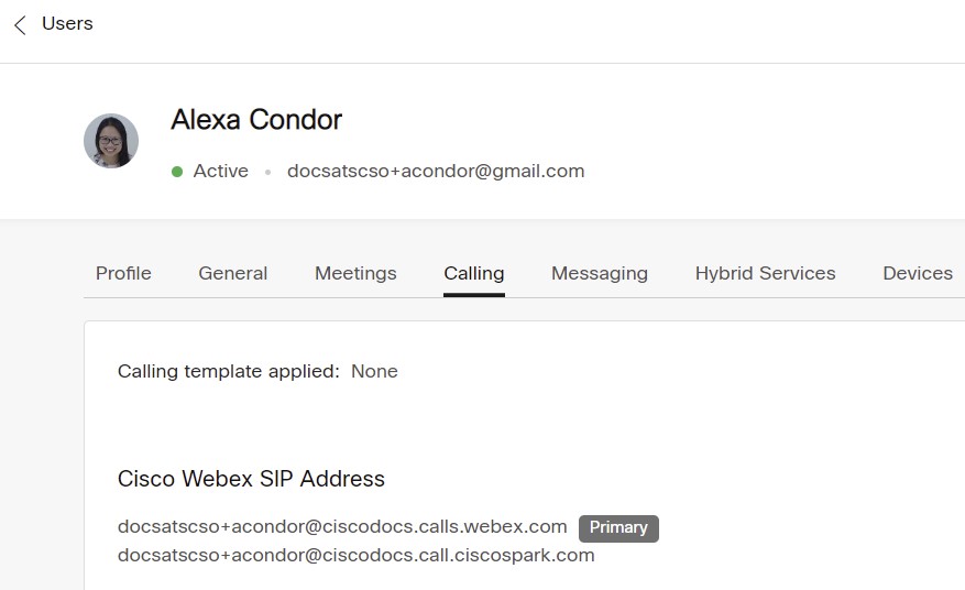 Change your Webex SIP address
