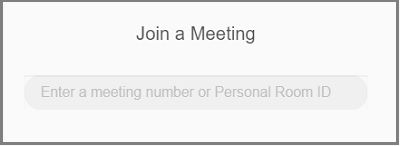 Textfeld „Meeting beitreten“