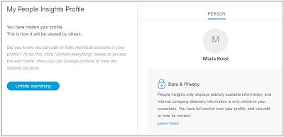 My People Insights profile