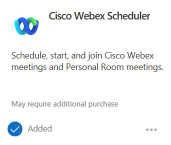 Complemento do agendador Webex