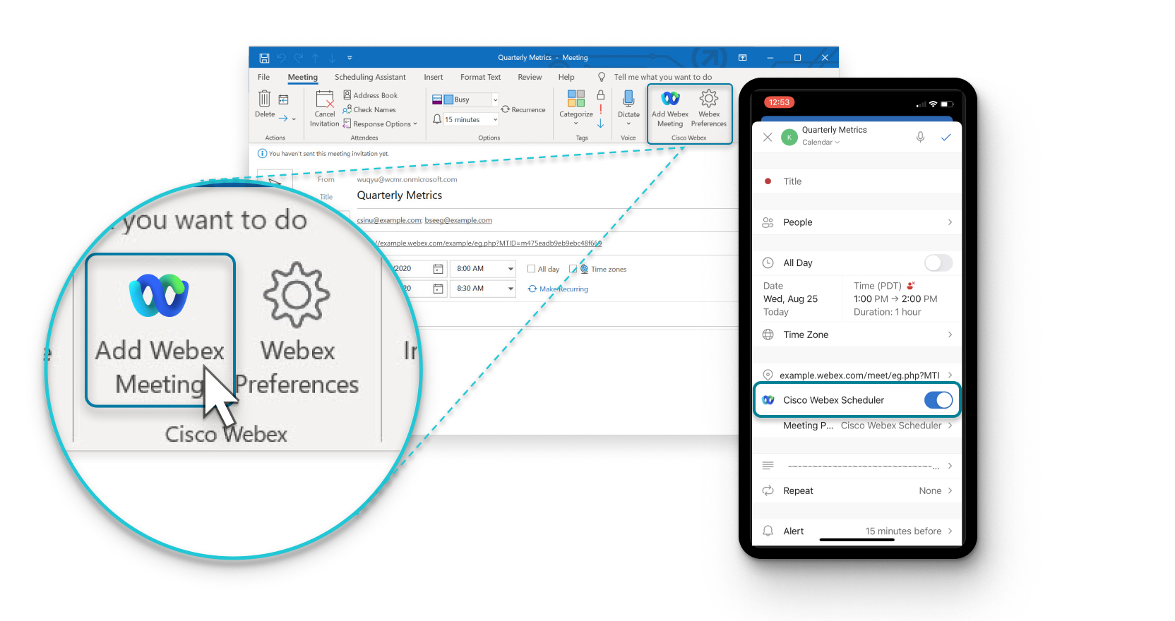 Přidat Webex Meeting