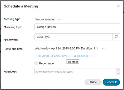 Schedule a meeting