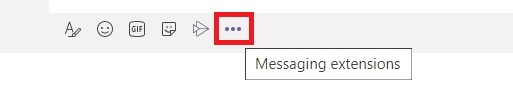 Messaging extensions bar