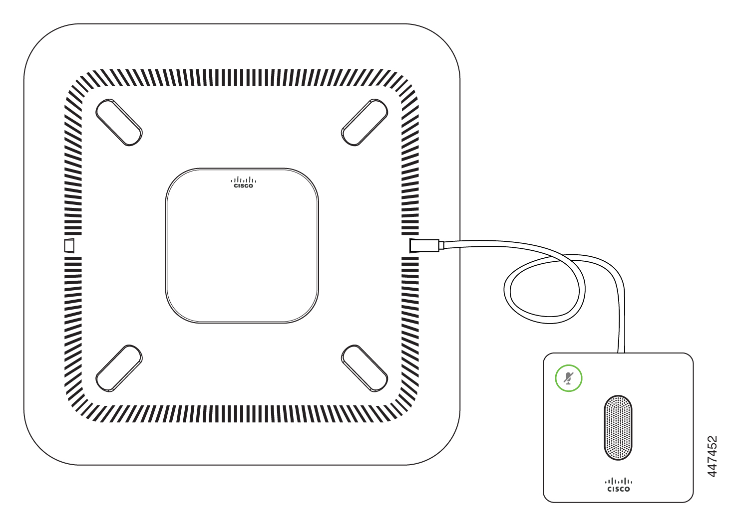 Instalação de microfones de expansão com fio