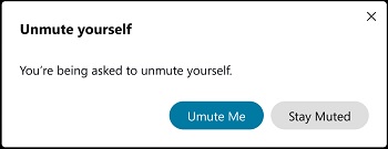 Unmute yourself