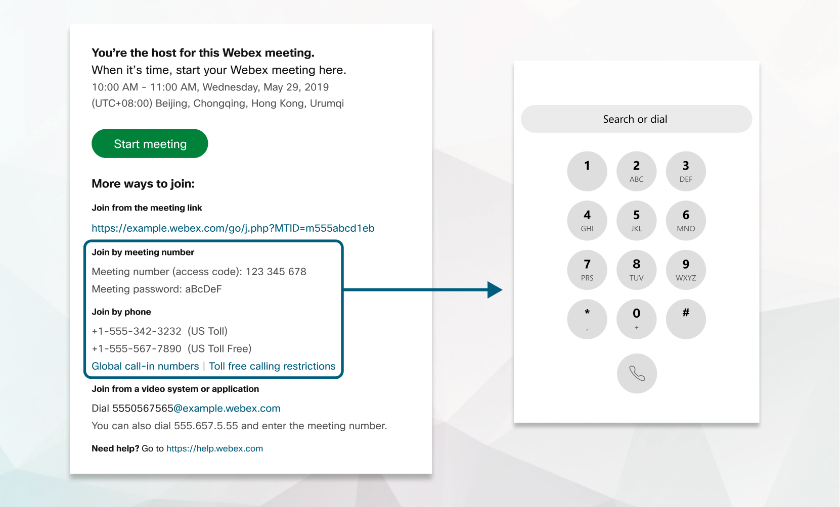 Start Scheduled Meeting by Phone