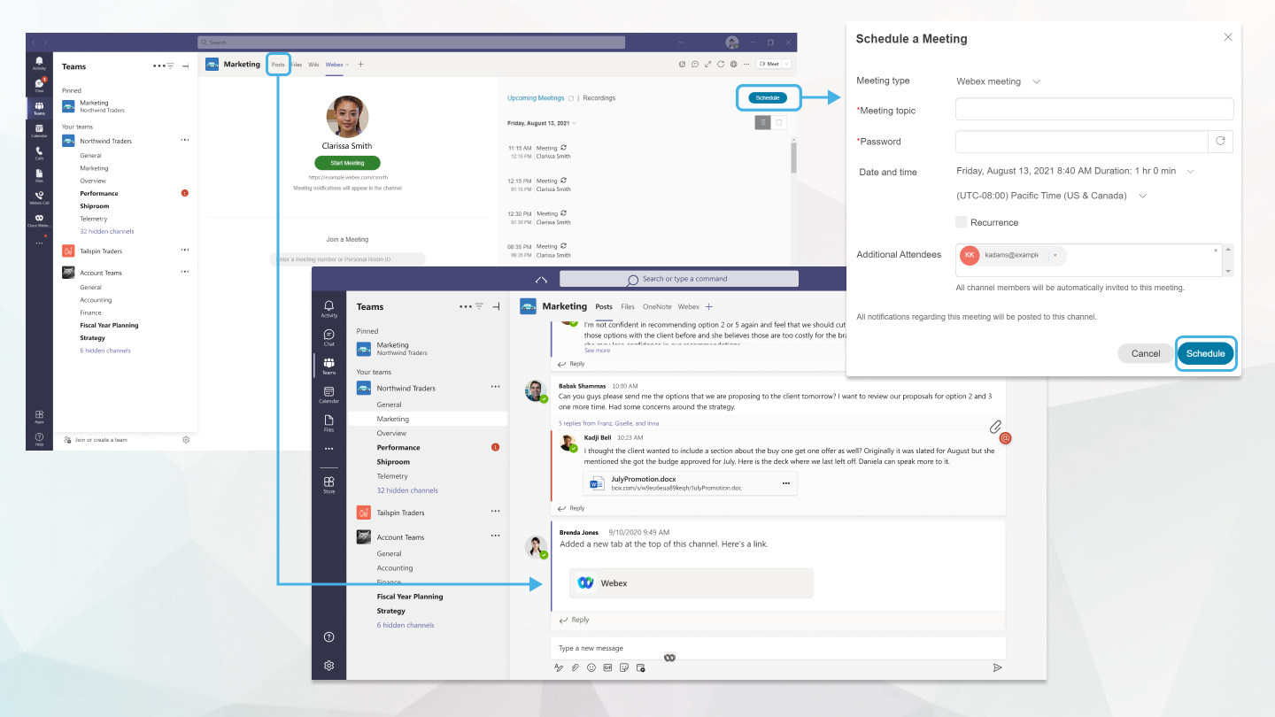 Webex Meetings integration with Microsoft Teams