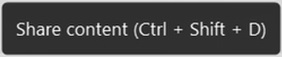the tool tip for the Share content control.