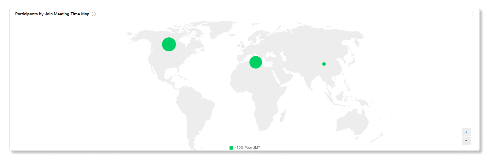Participants by join meeting time map in meetings analytics