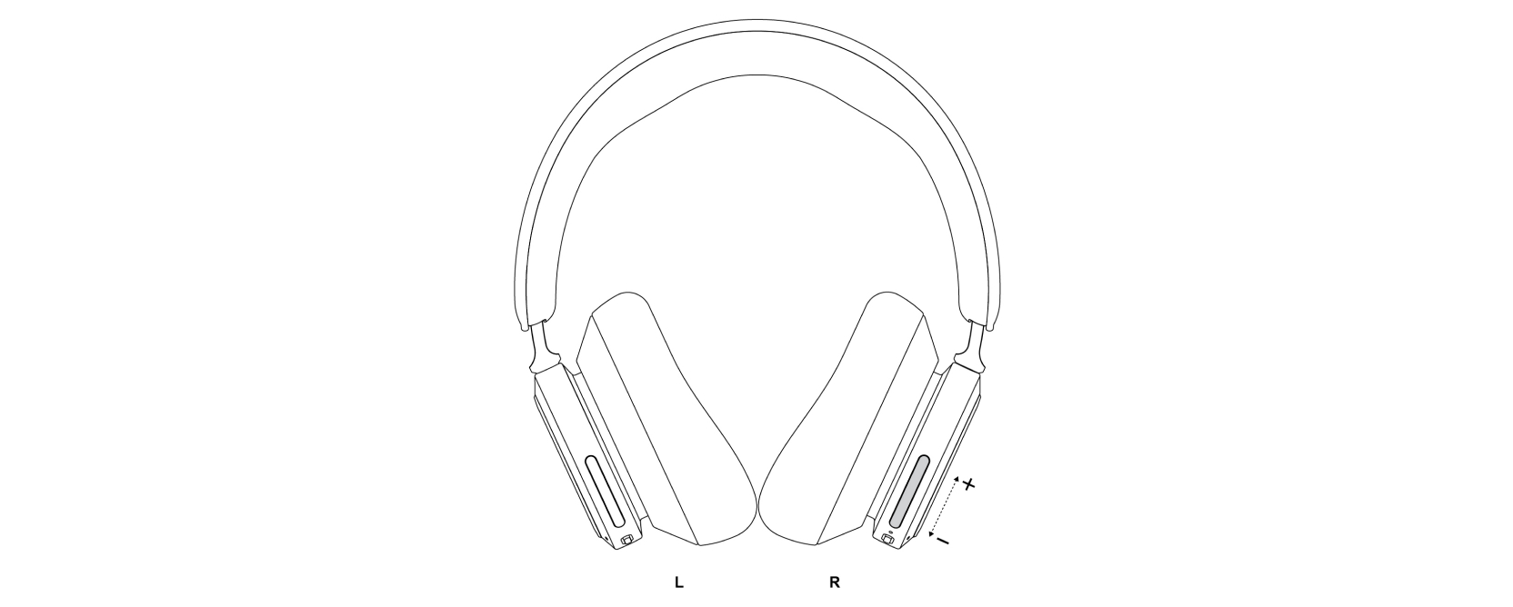 the volume slider is located on the right ear cup