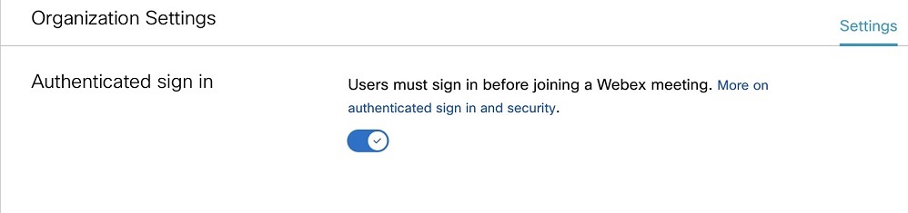 Authenticated sign in feature toggle.