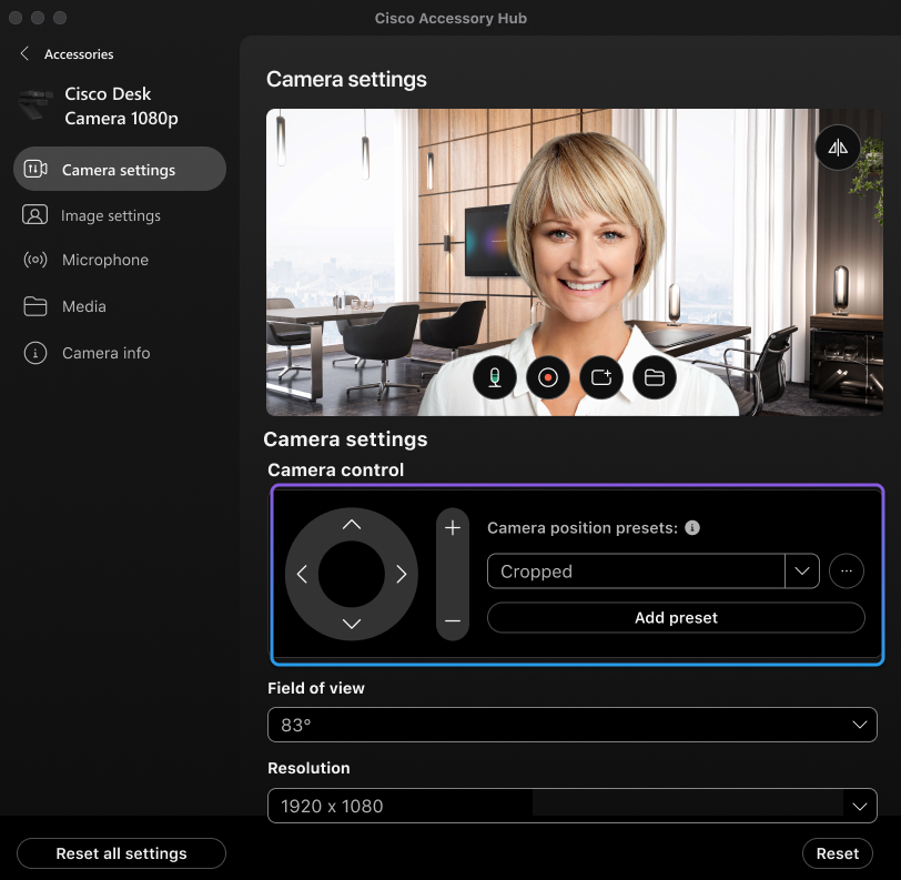 La capture d'écran de l'application Desk Camera