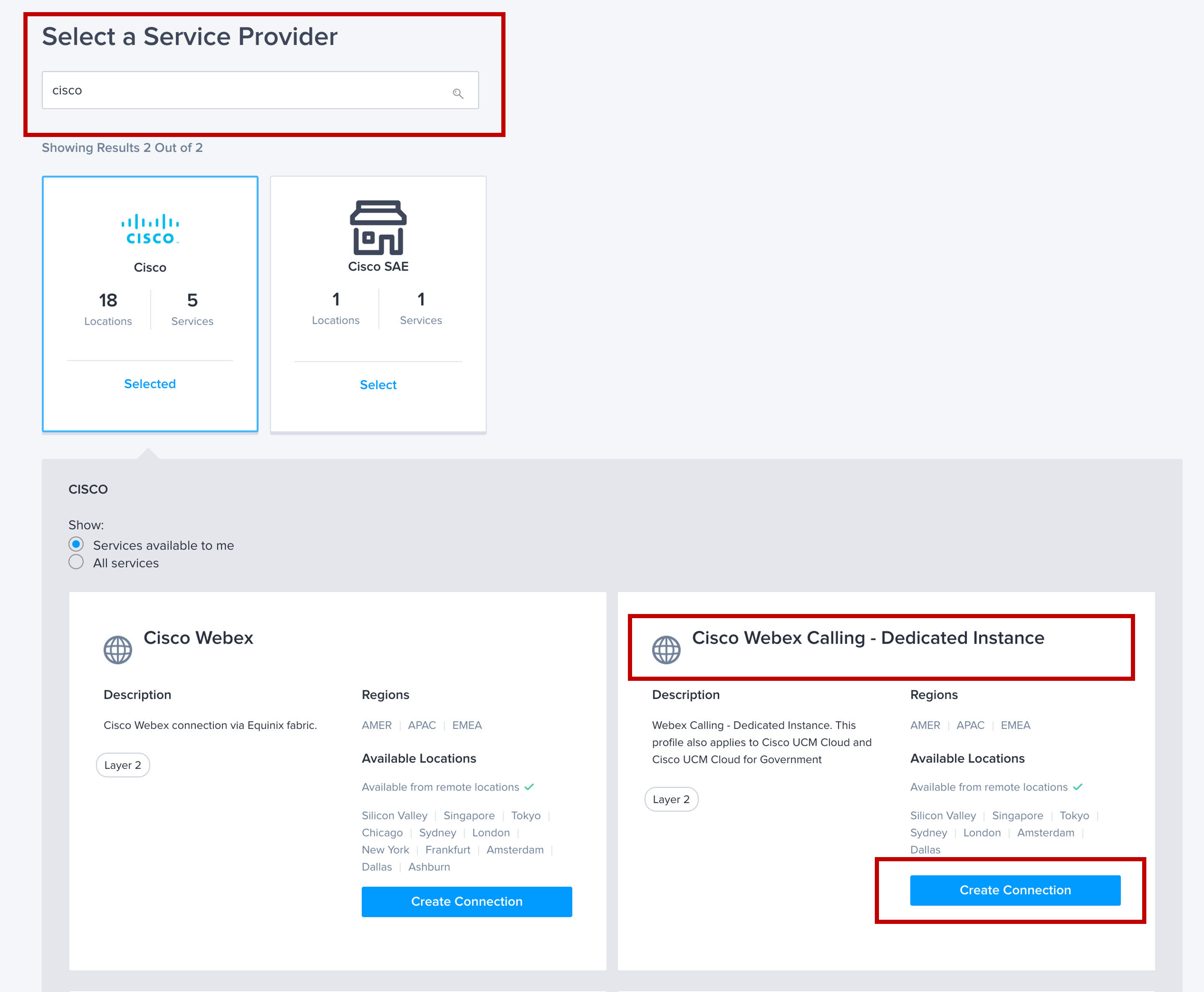 Select the Dedicated Instance tile.