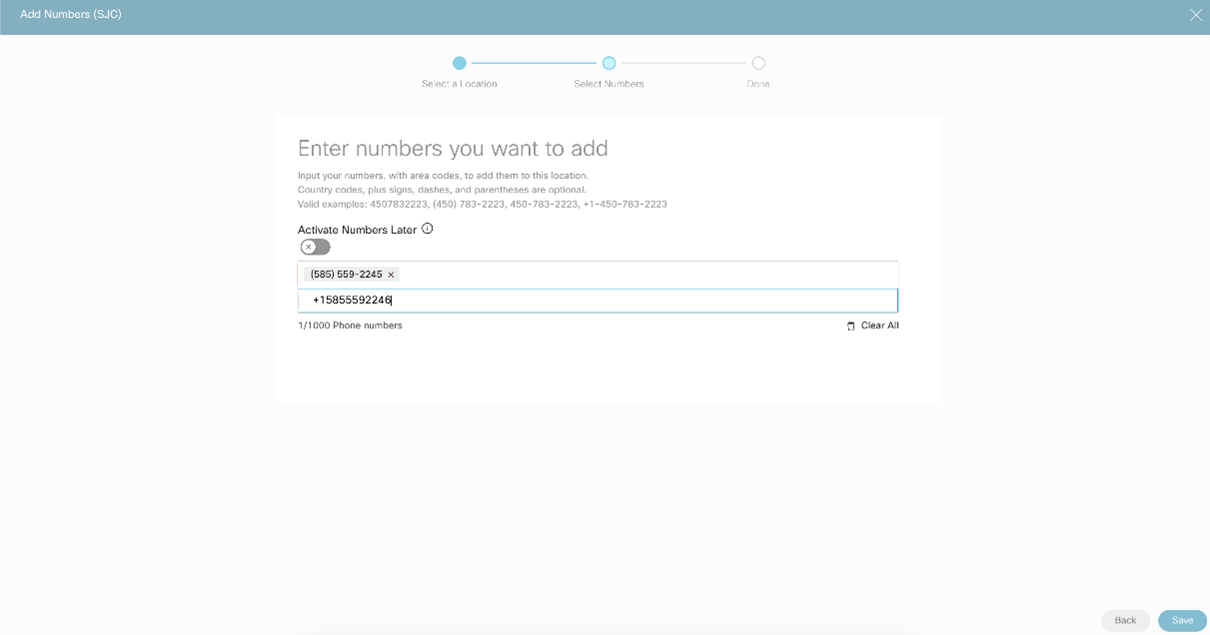 Add the purchased PSTN numbers