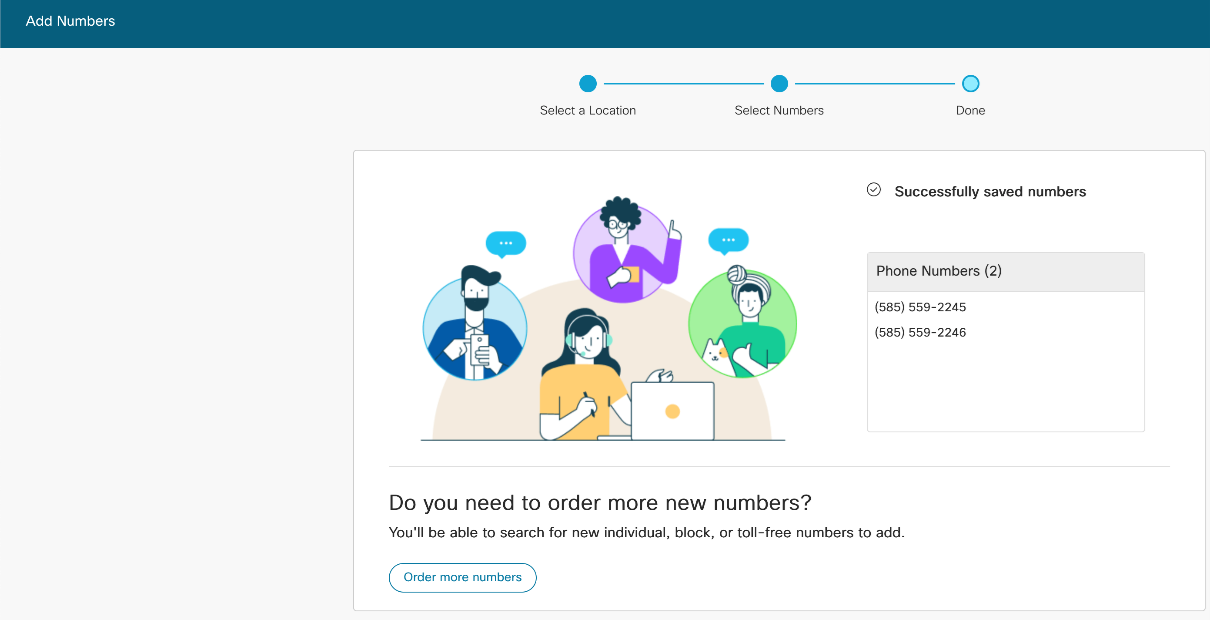 Confirmation of added PSTN numbers