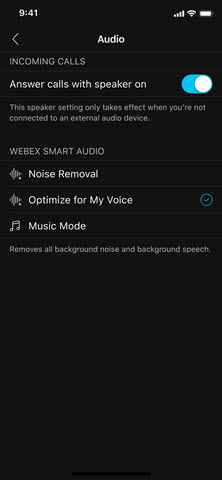 Optimize for my voice audio setting