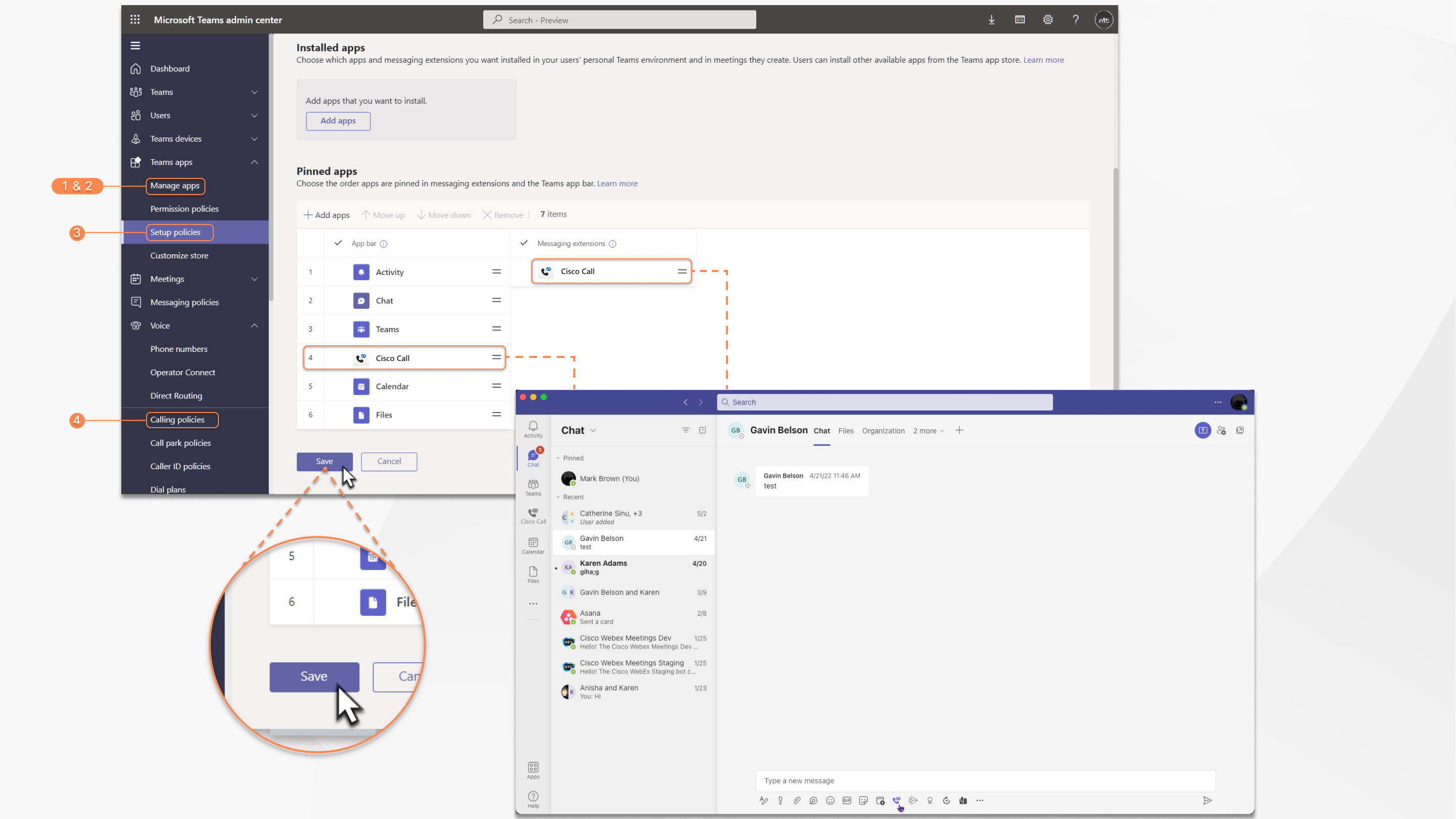 Steps for configuring Microsoft Teams for Webex Calling