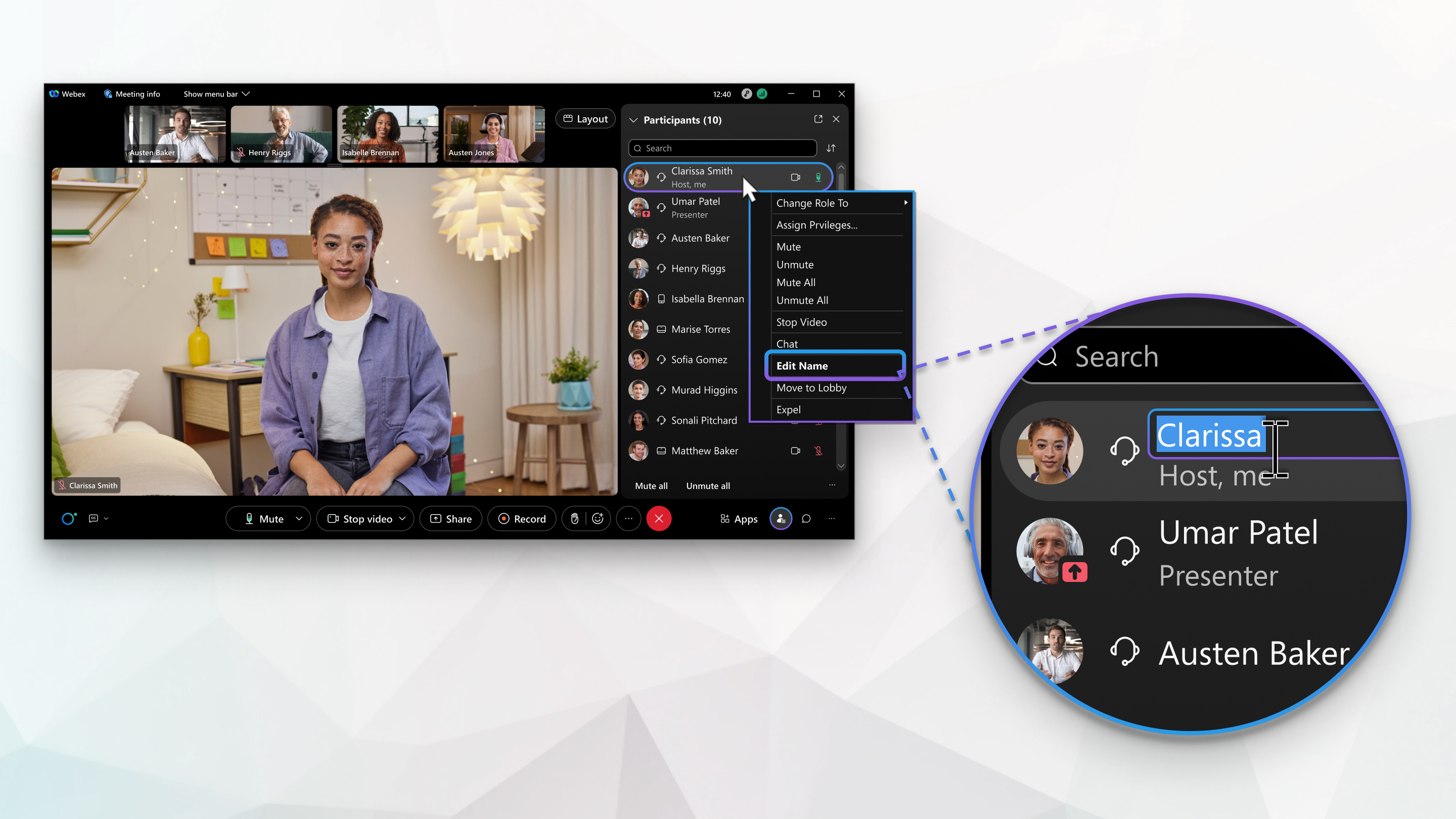 Edit Display Names In Meetings And Webinars