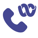 Webex Calling-ikon med en telefon och en Webex-logotyp som symboliserar samtalsintegration.