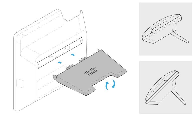 El gráfico para instalar el soporte de pie