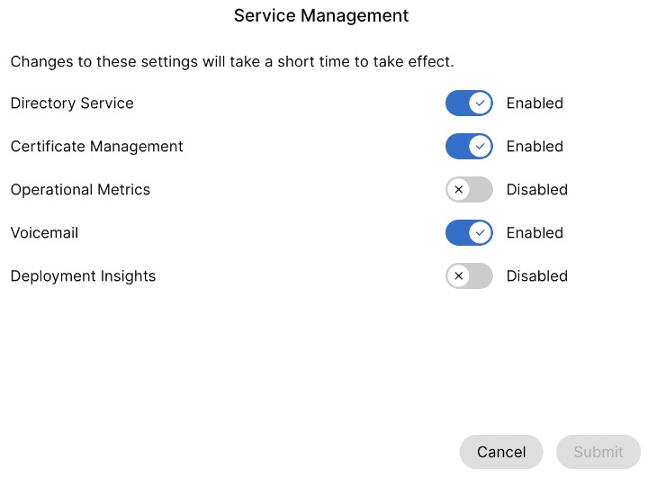 Configuring toggle button for CUC node and for Unified CM node.