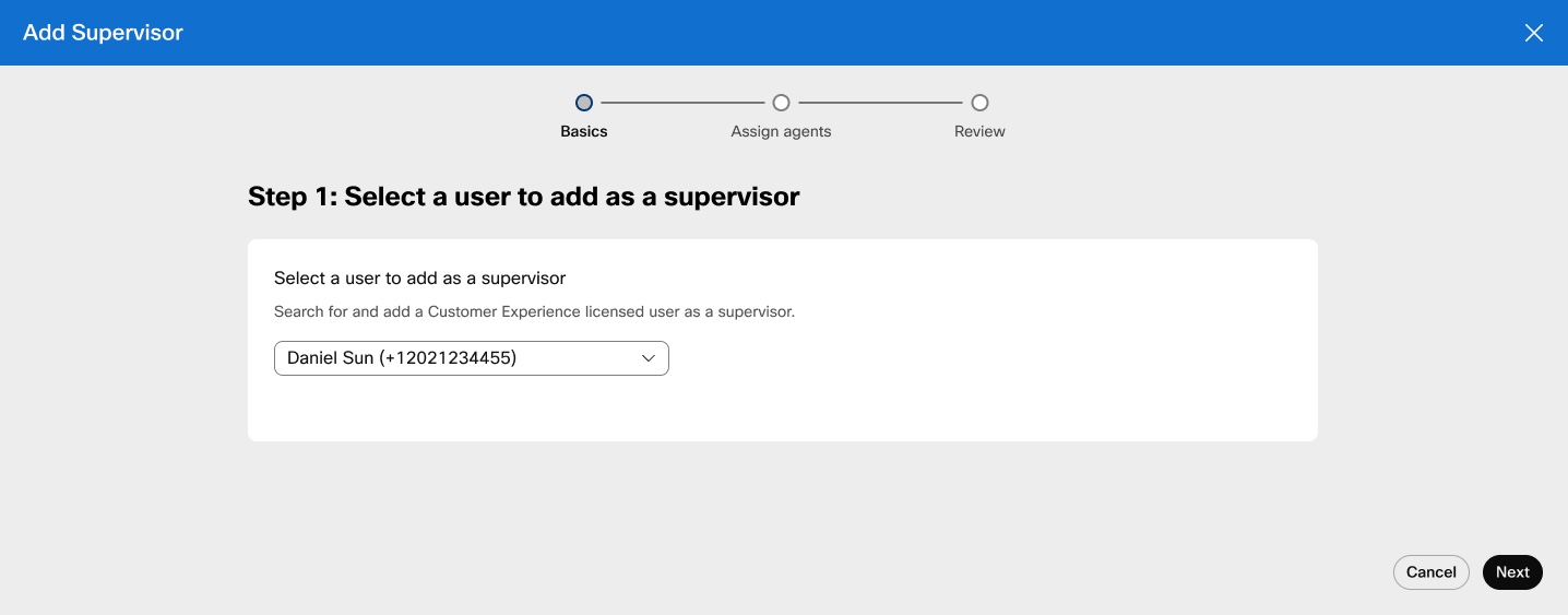 Add supervisor Basic page