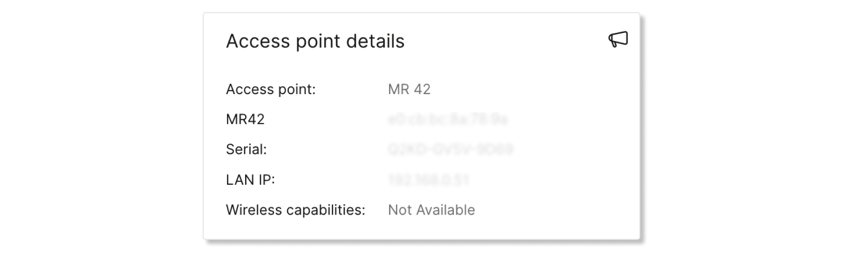 Meraki troubleshooting access point details in Control Hub