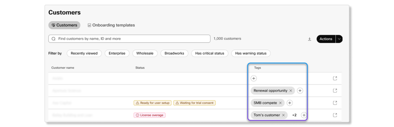 Tag personalizzati in Partner Hub