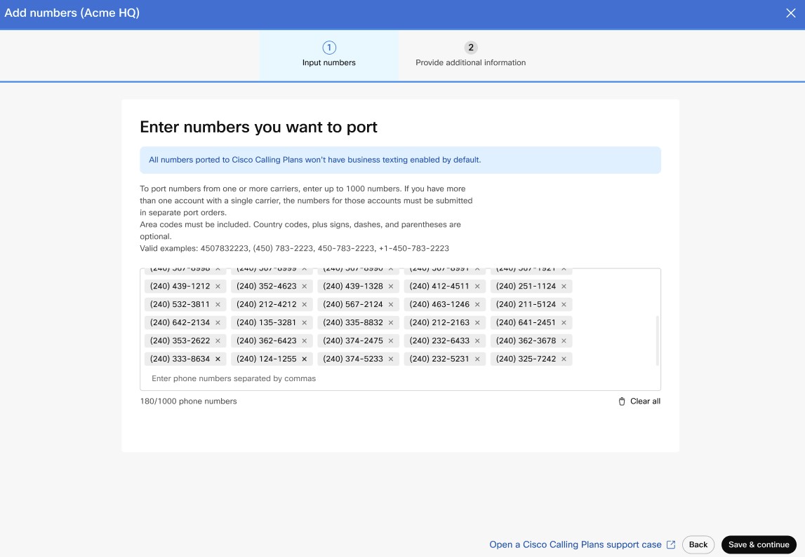 Port number screen