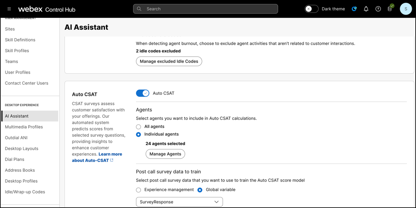 Enable Auto CSAT