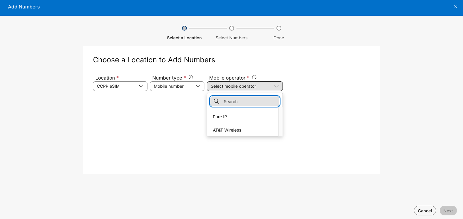 Choose a location to add numbers.