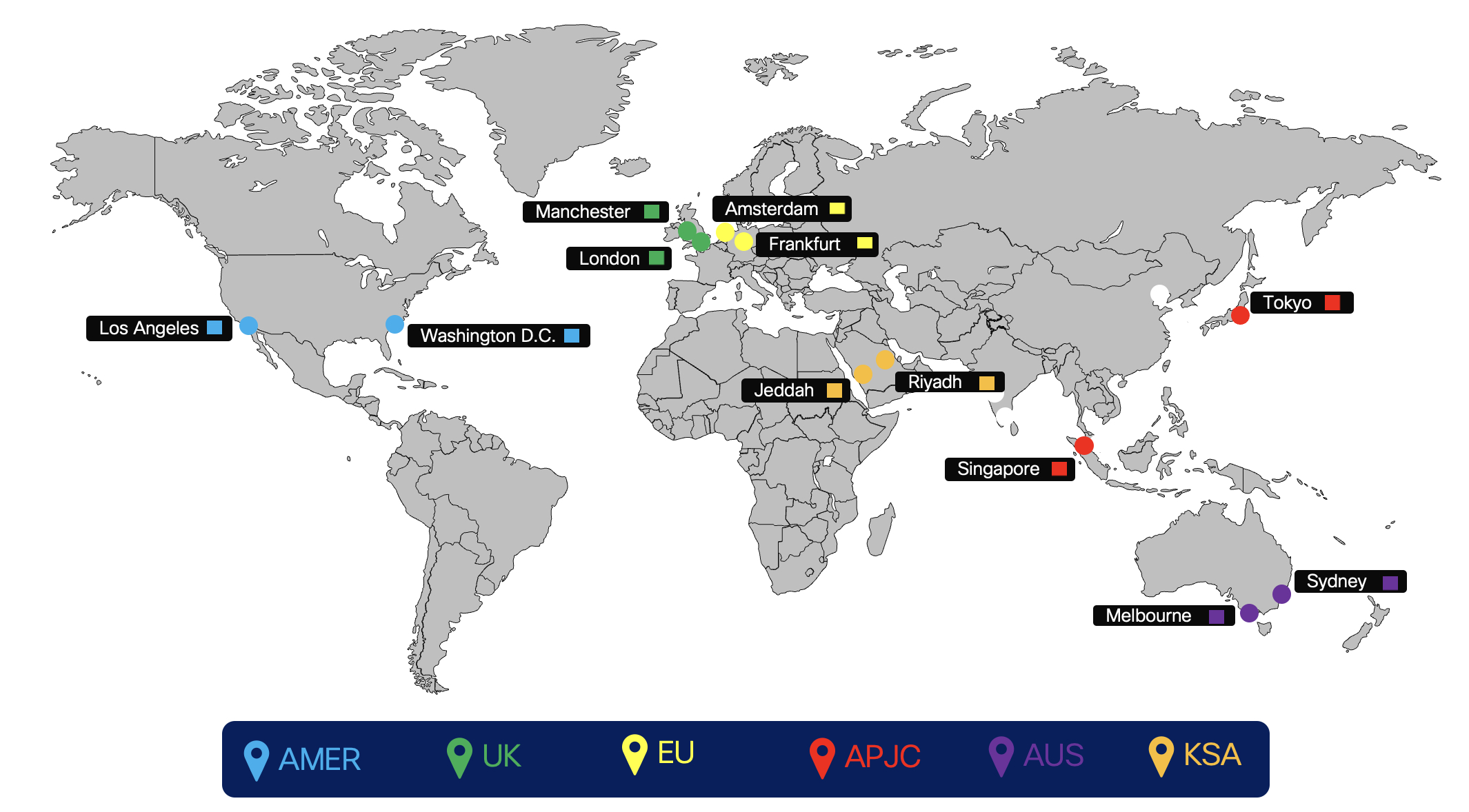 Virtual connect regions