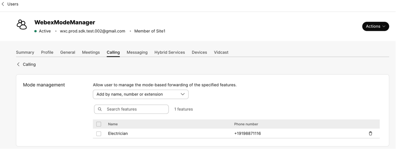 Mode management for Call Queue