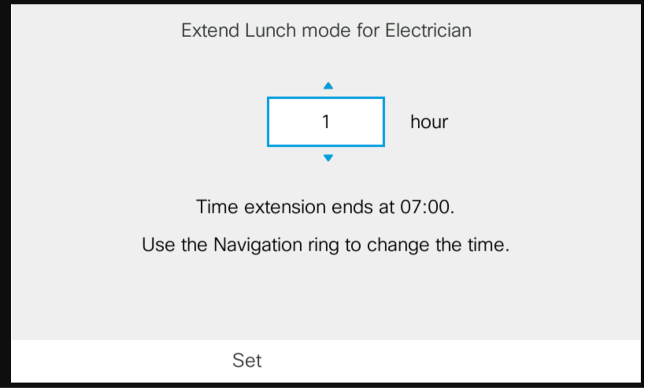 Extented lunch mode duration