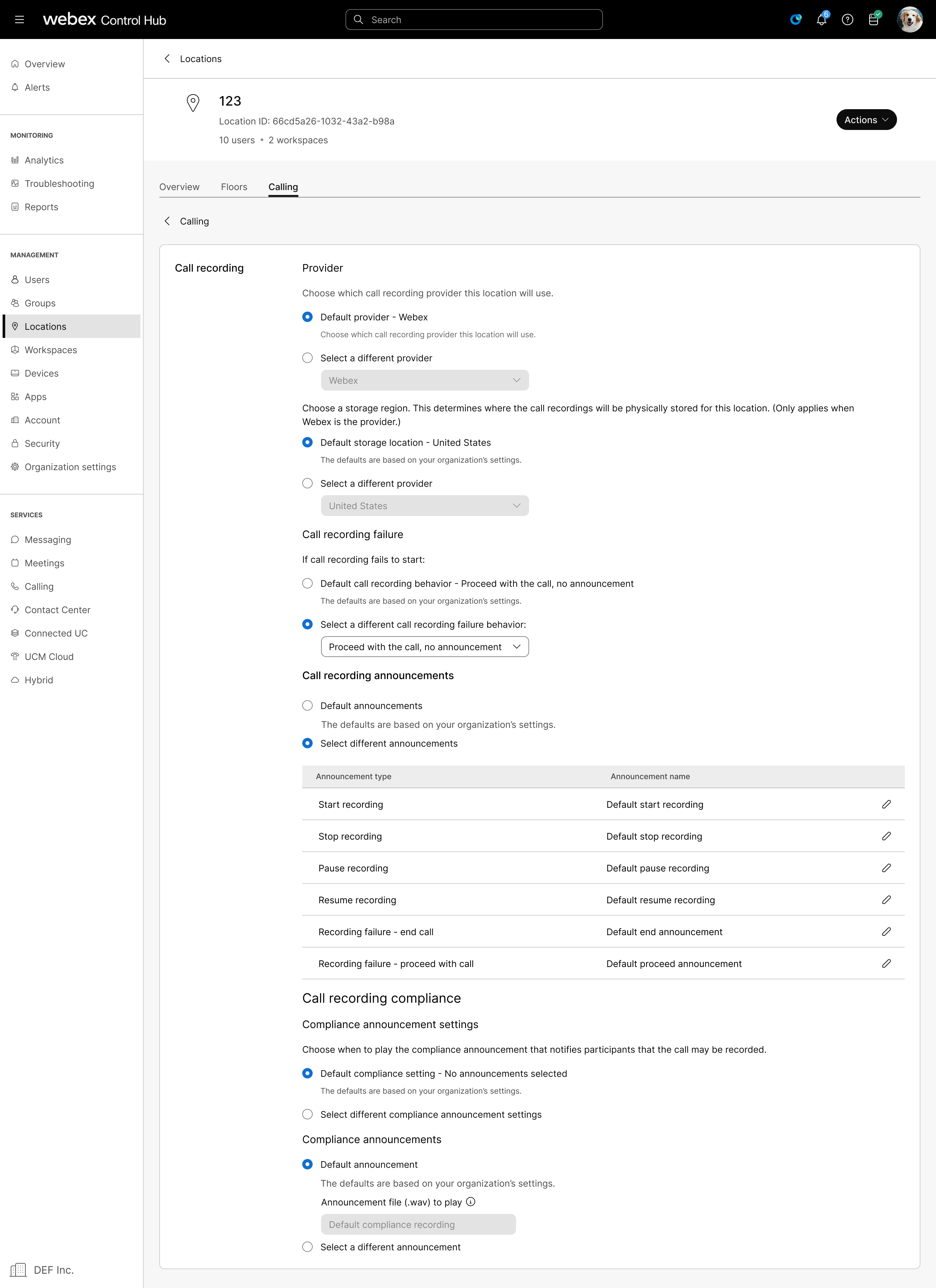 call recording options