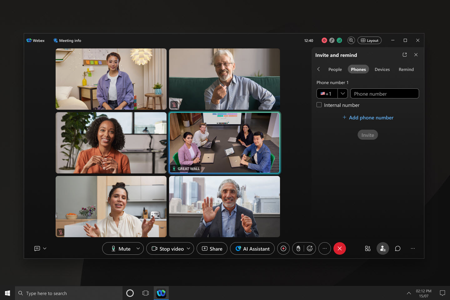 Invite someone to your in-progress meeting by phone