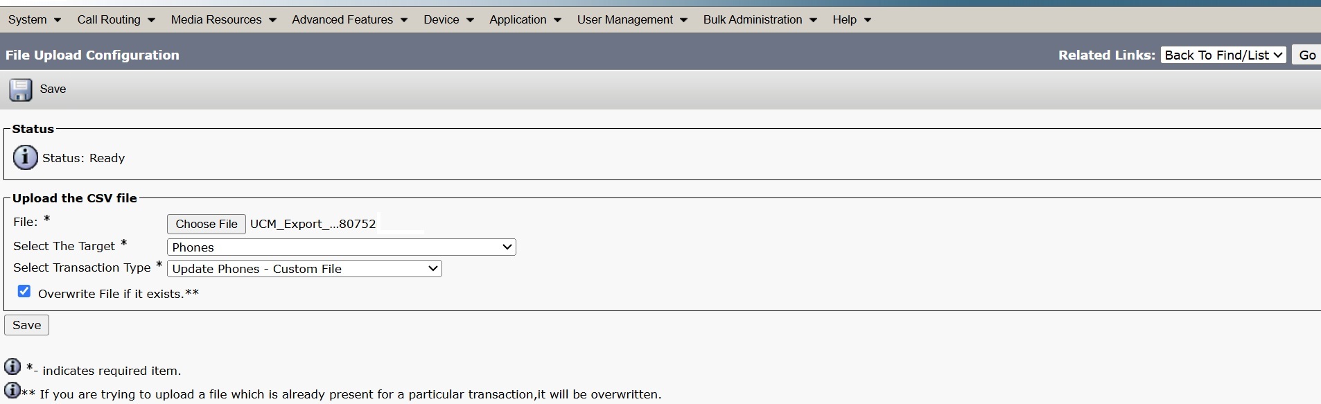 Upload Files to Start Migration