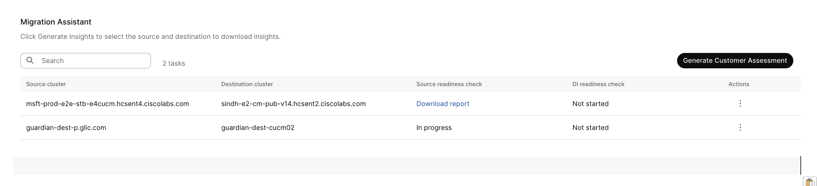 The status of the onboarded cluster.