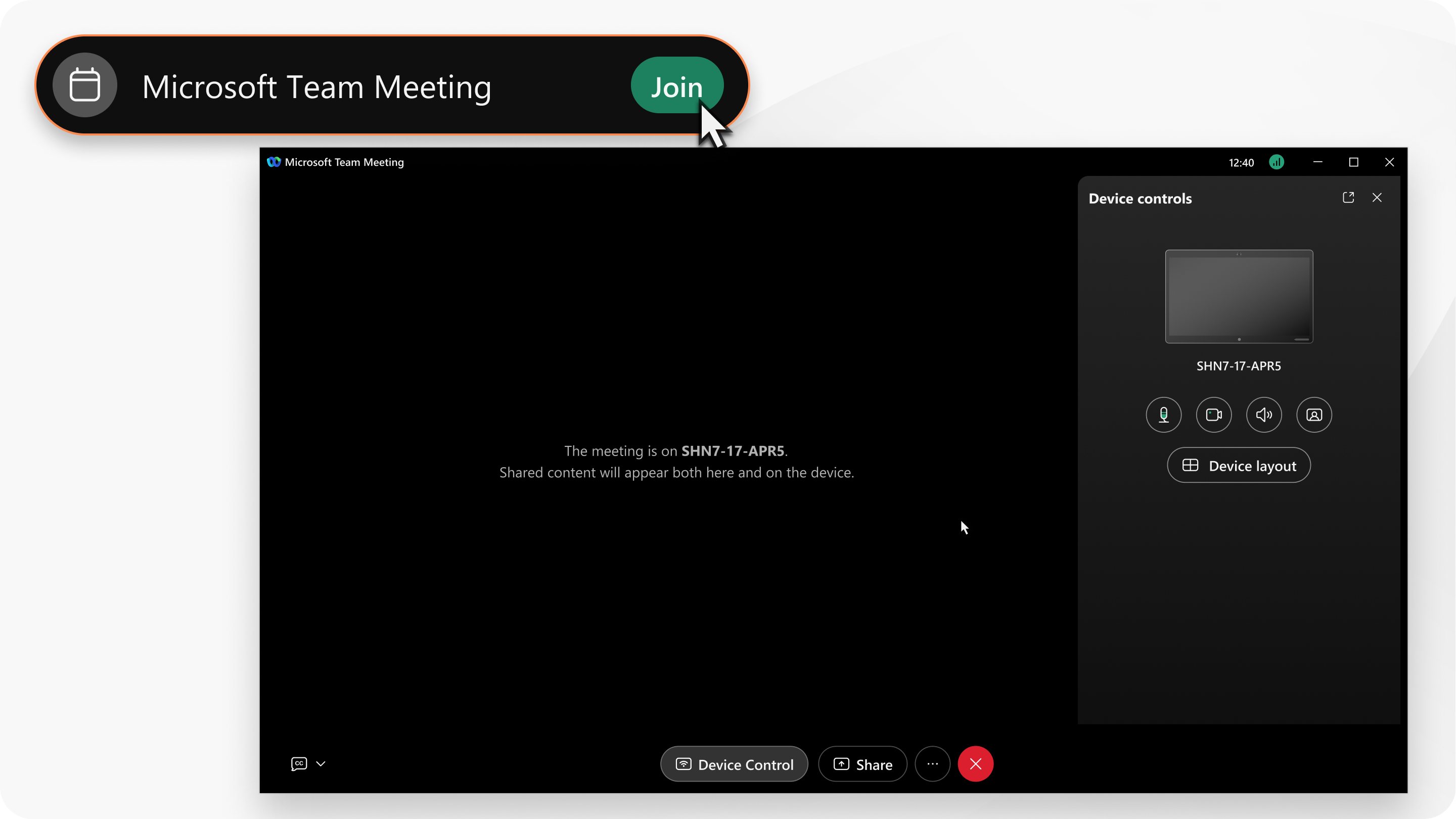 a user joining a Microsoft Teams meeting with Webex