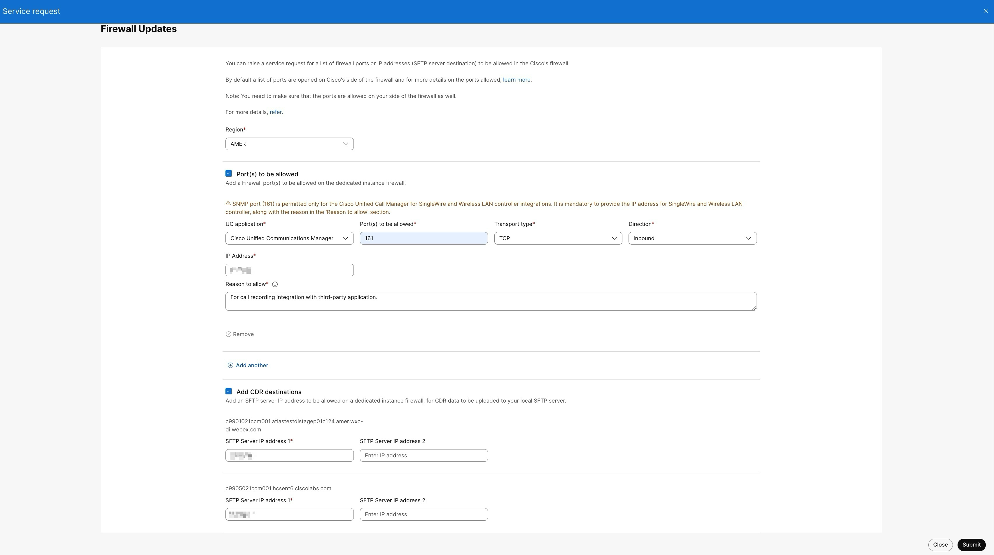 Firewall update