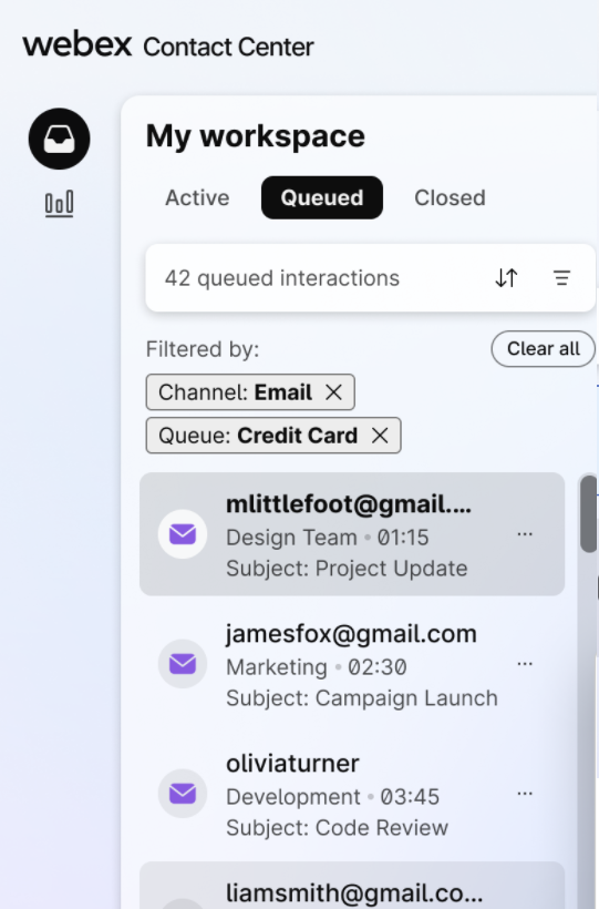 This image shows the agent's workspace in Agent Desktop.
