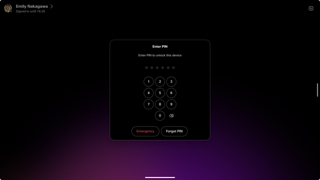 Enter PIN to unlock this device