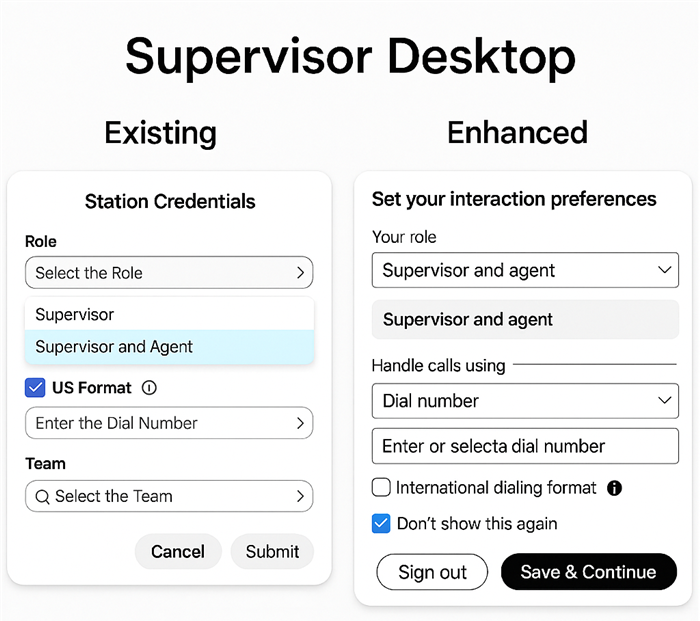 Interface utilisateur du superviseur améliorée