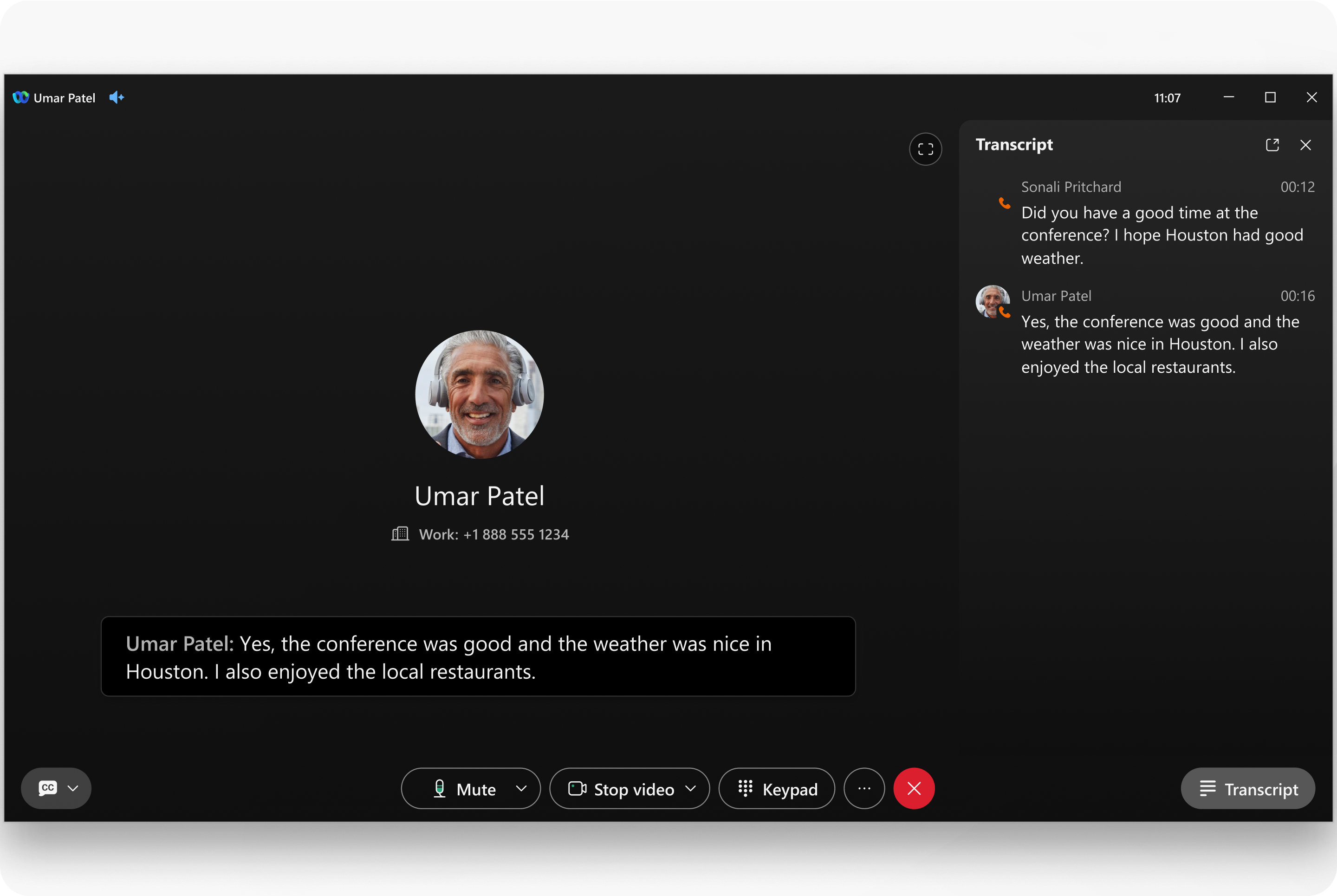 Closed captions and transcripts display