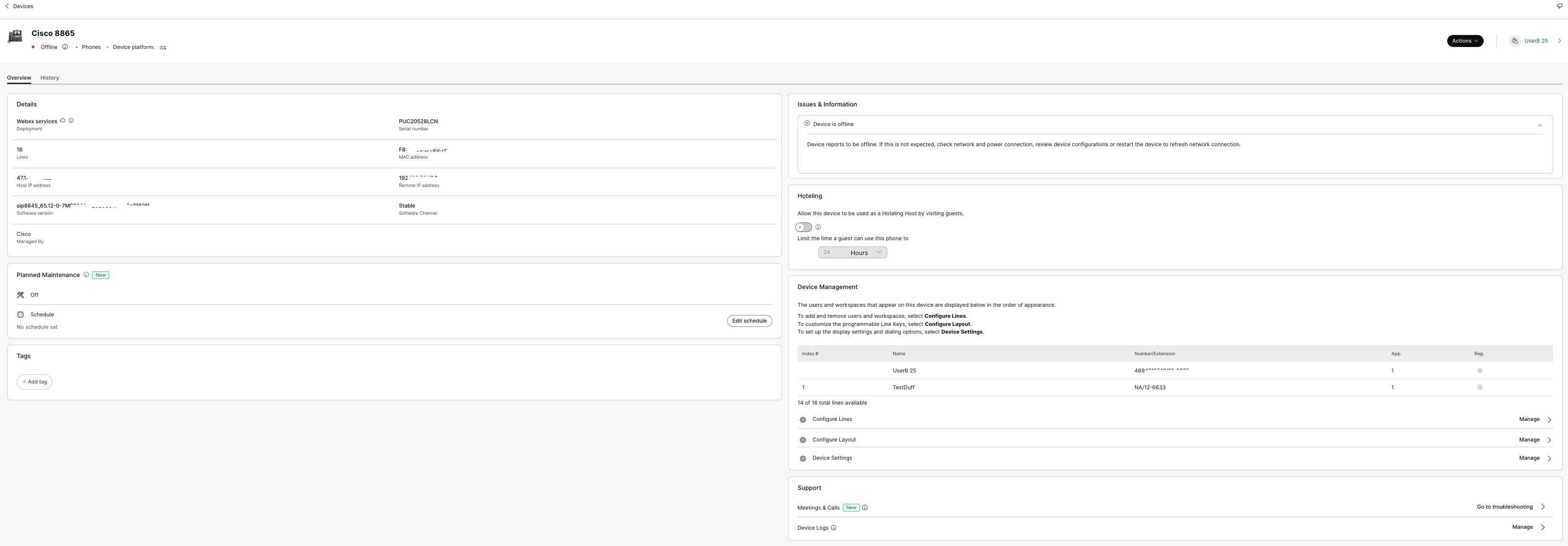 Status indicator displaying issues while registering an MPP Phone