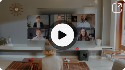 Video thumbnail: A person wearing an Apple Vision Pro headset watches a Webex video conference, demonstrating 3D model collaboration.