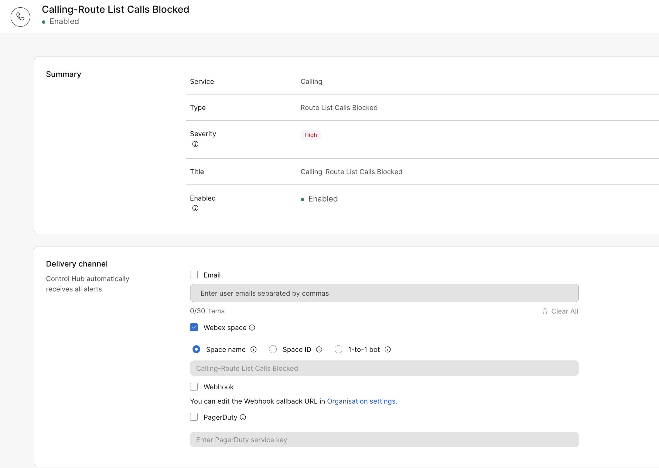 Route list call block alert
