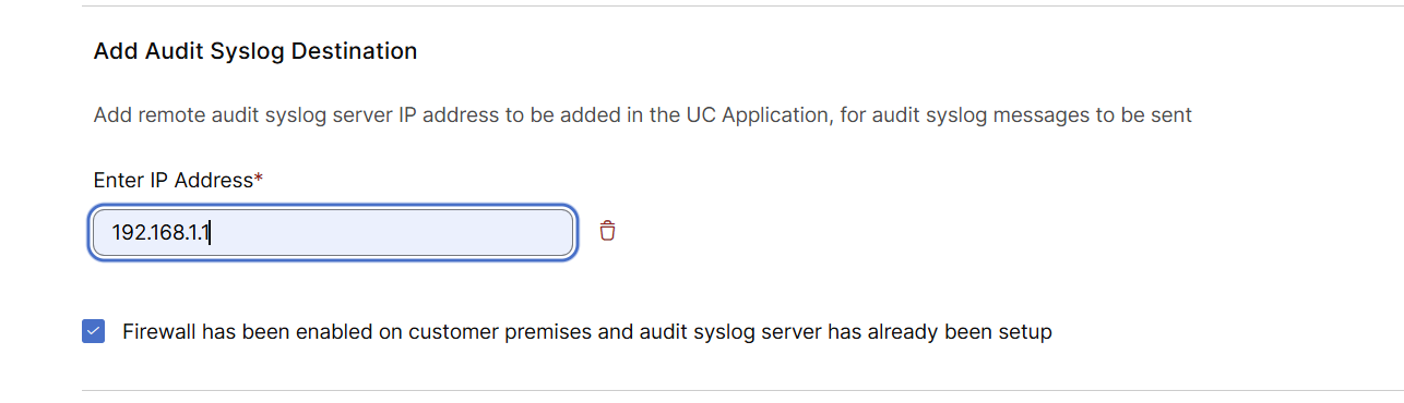 UI for editing an IP address.