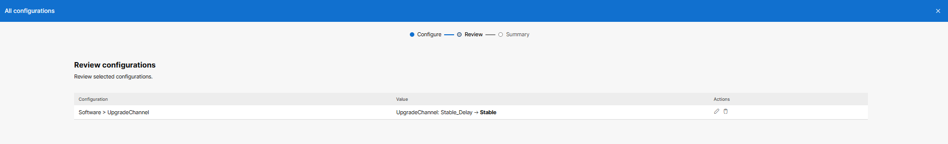 reviweing software upgrade channel
